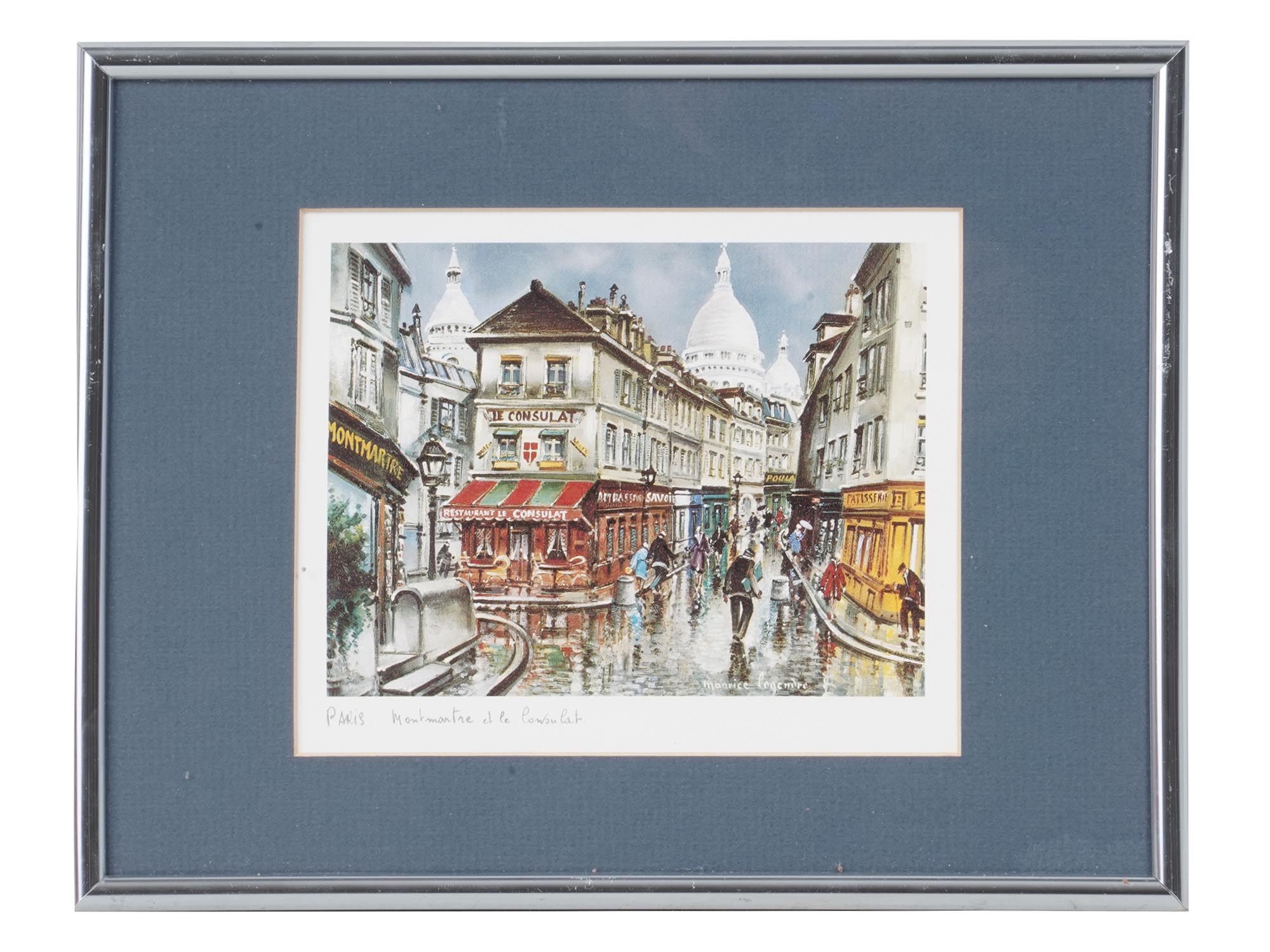 VINTAGE FRAMED PRINT PARIS MONTMARTRE PIC-0